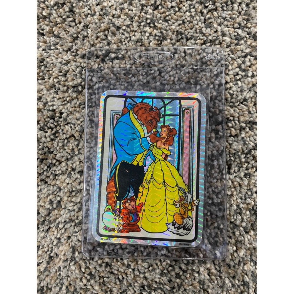 Disney Beauty and the Beast Holographic Trading Card Belle Beast P8001 Vintage